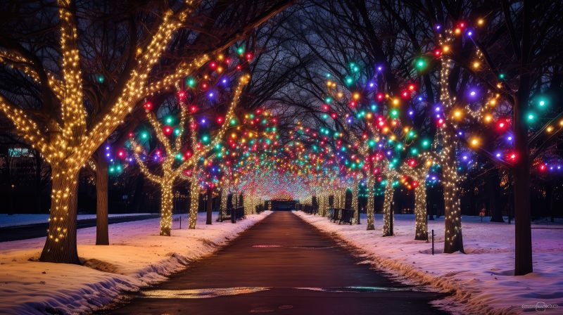 Christmas Lights Hanging in Kansas City, MO