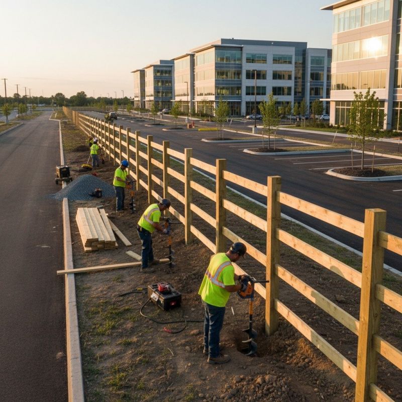 Fence Lighting Installation detail
